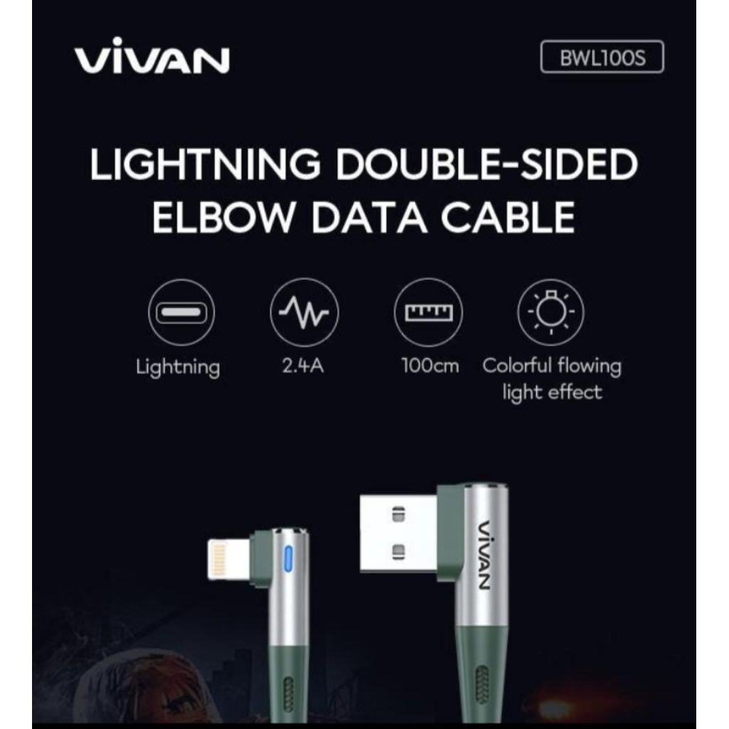 Vivan BWL100S iPhone Lightning Gaming Kabel Data Cable Original