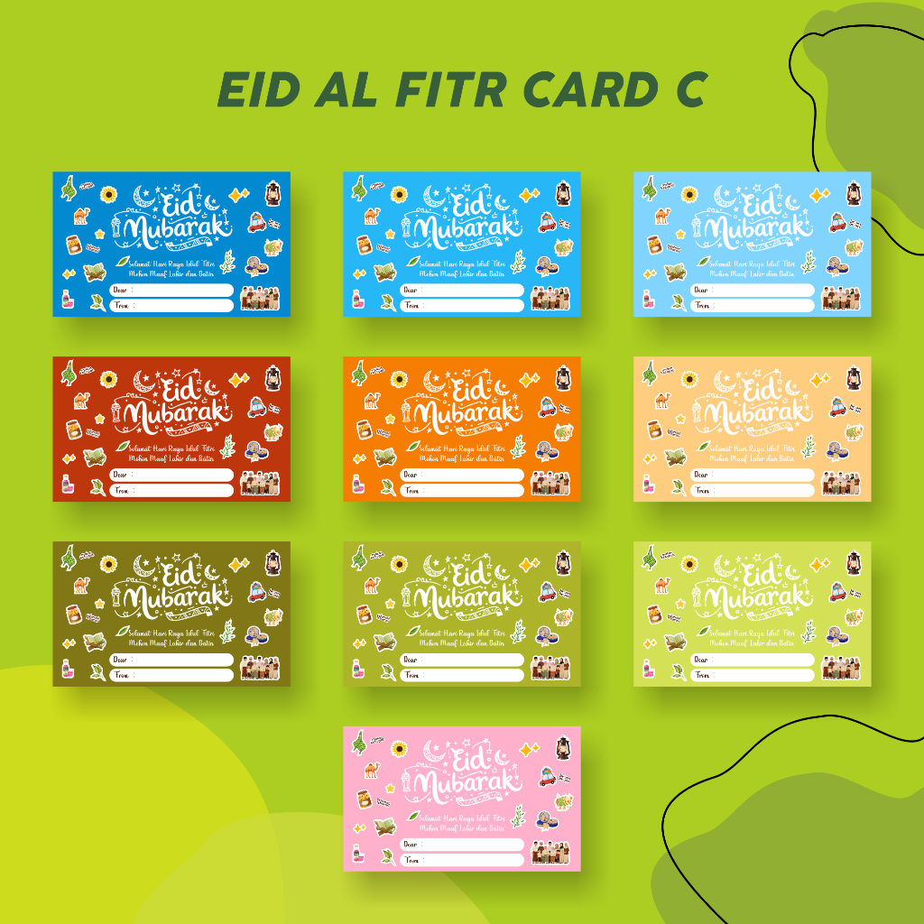 KARTU UCAPAN LEBARAN/IDUL FITRI LUCU KODE EF-B
