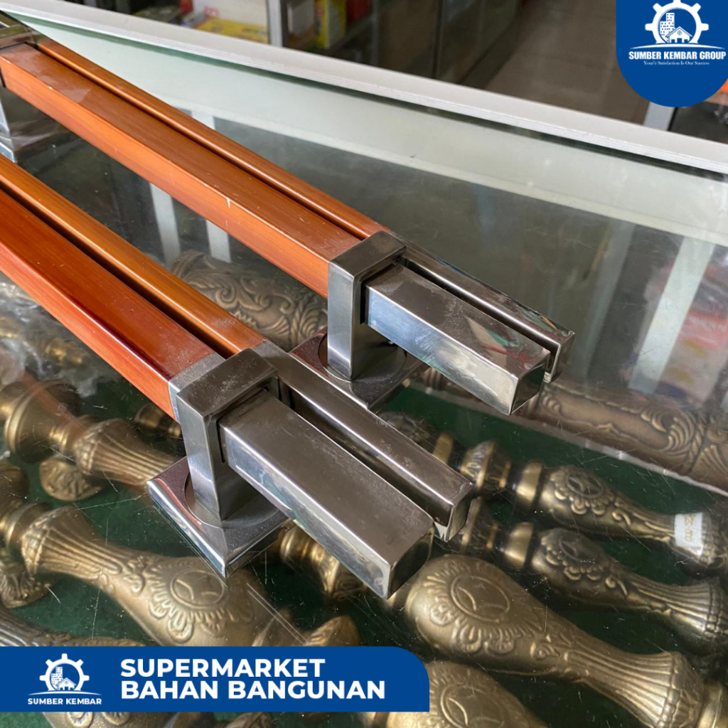 Gagang Pintu Minimalis Stainless Full Set 45 CM