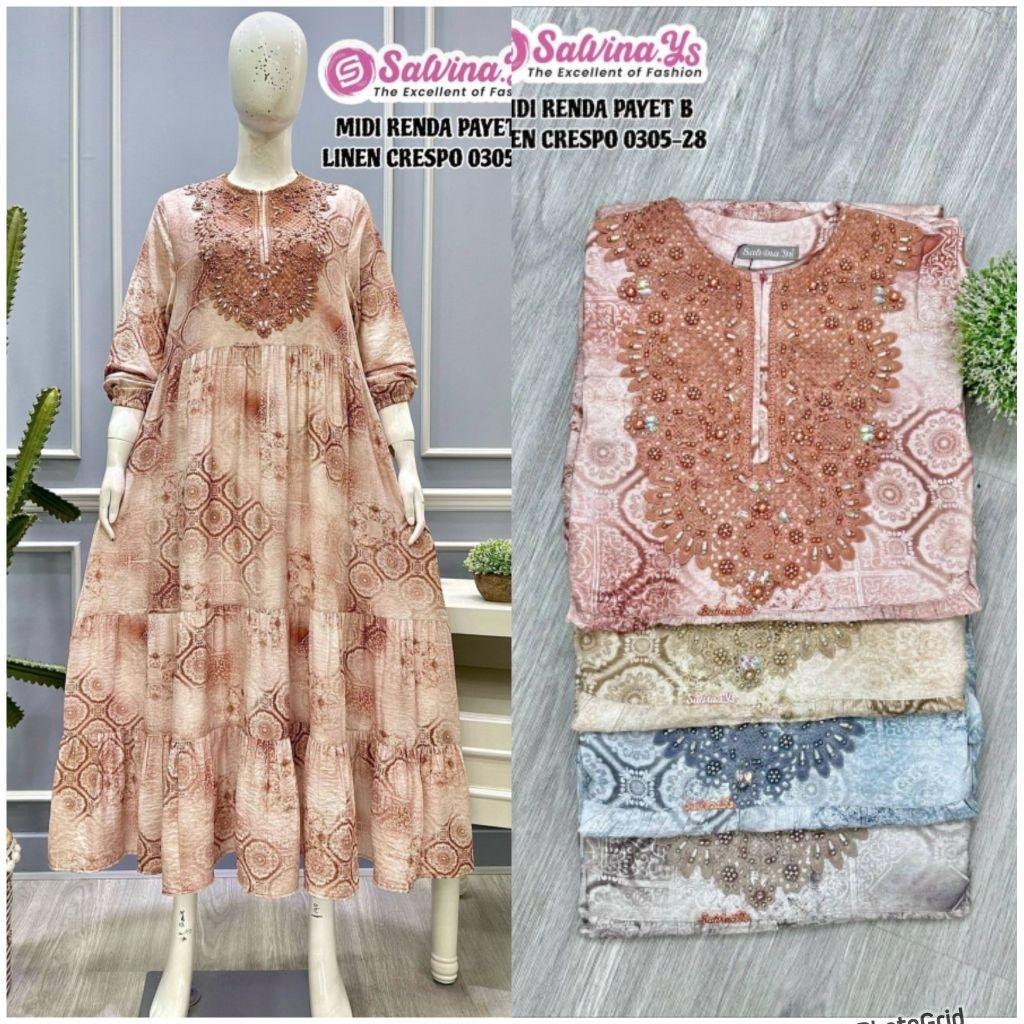 Midi dress kringkel renda by.salvina.ys