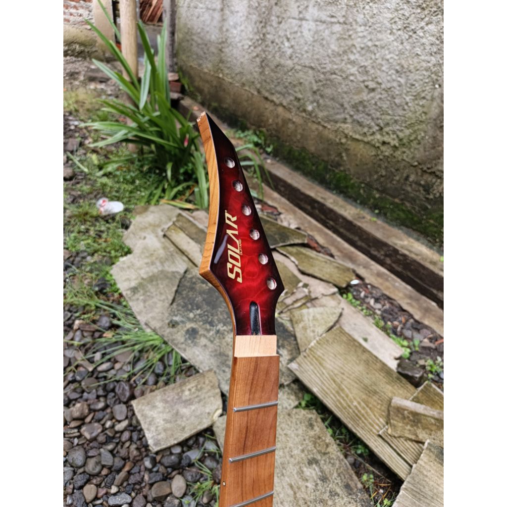 Neck Gitar Original Roasted Maple 24 Stainless Steel Fret Floydrose Tremolo