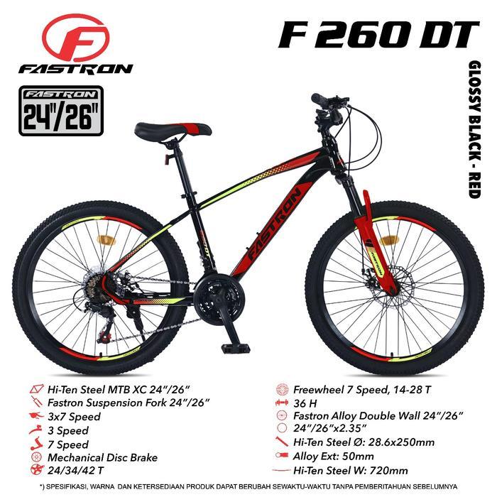BONUS JALU Sepeda gunung 24 inch by pacific FASTRON SEPEDA MTB FASTRON 260 DT BY PACIFIC