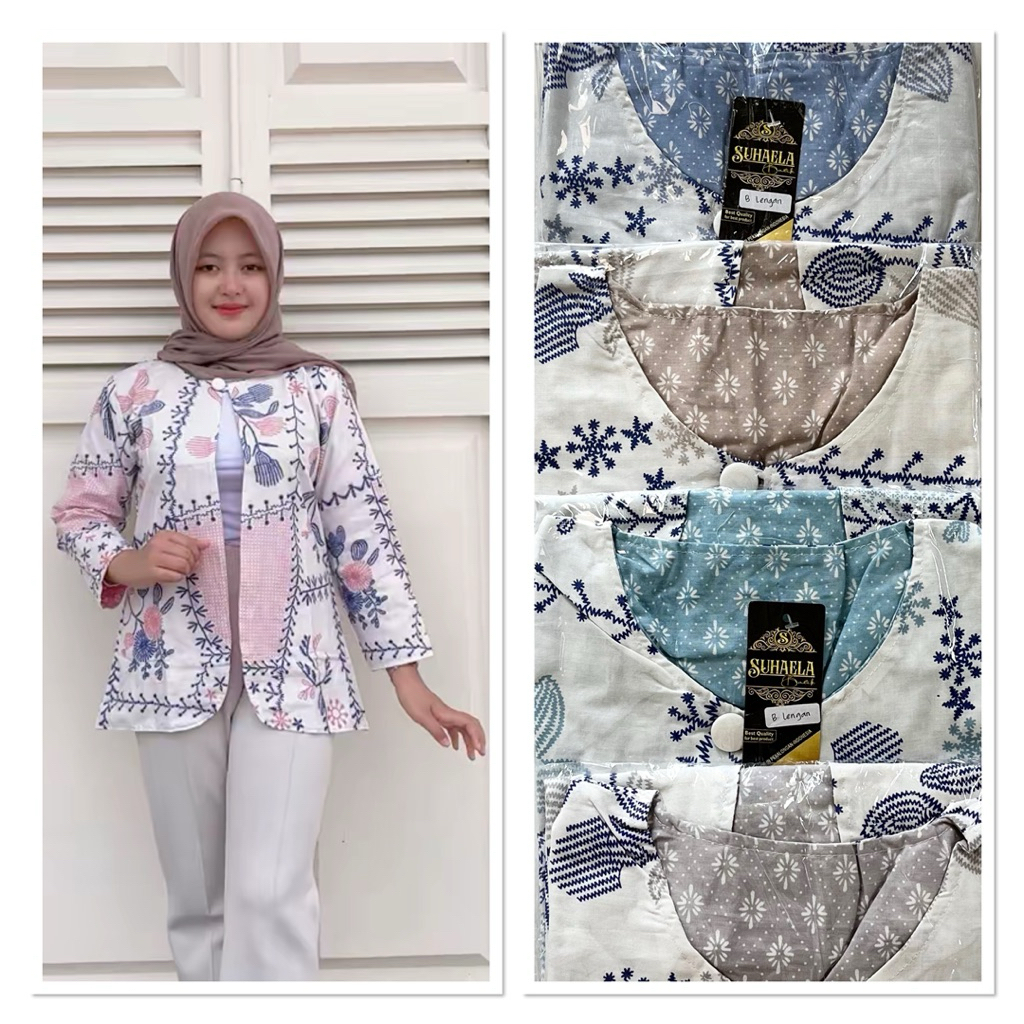 outer batik lengan panjang// outer bolak balik// bolero lengan panjang