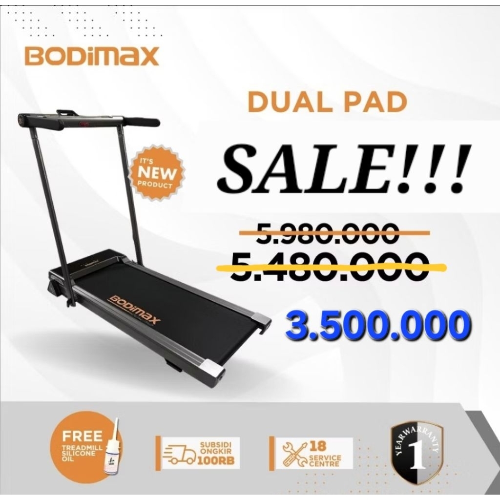 Bodimax Dual Pad Treadmill
