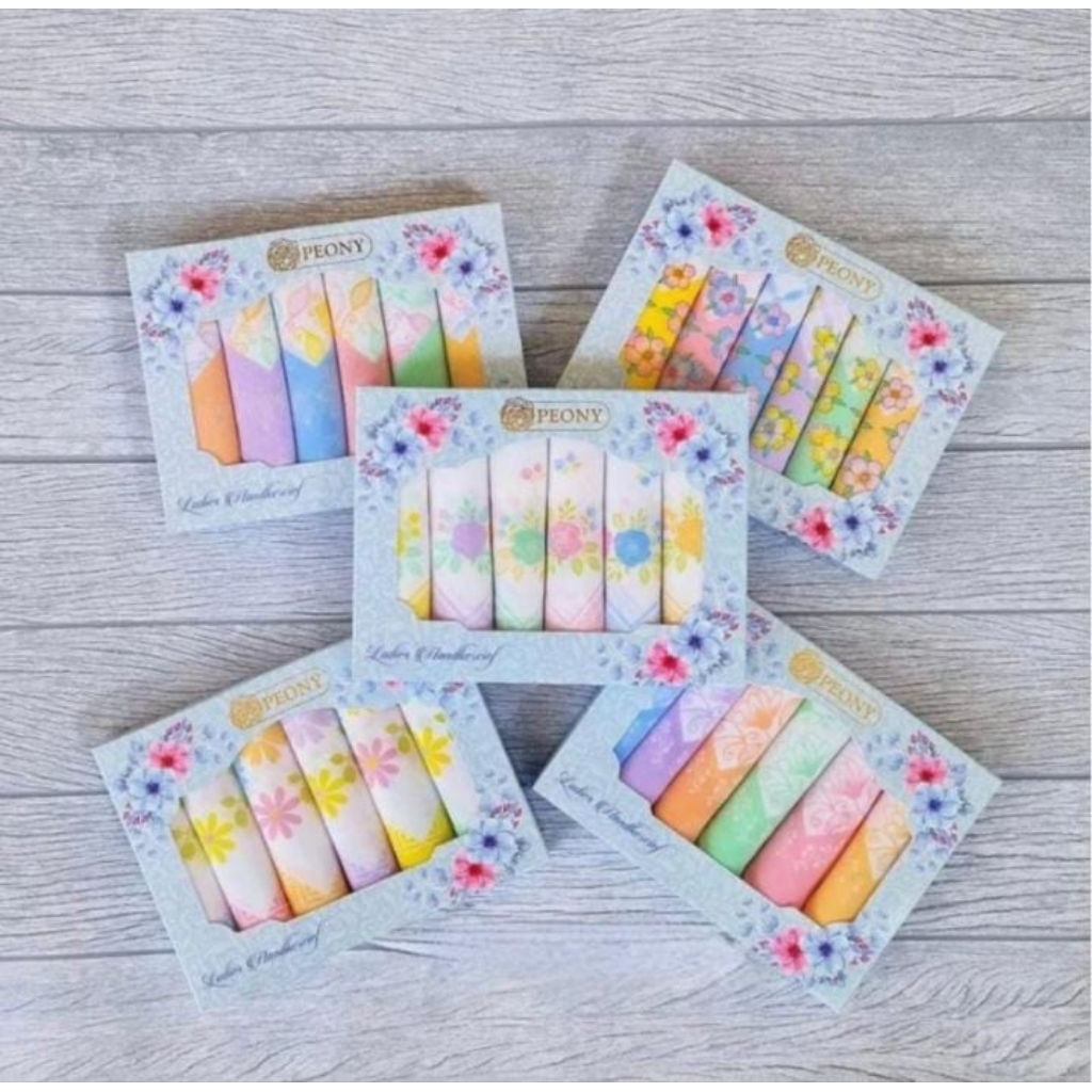 sapu tangan cotton cewek katun halus lembut - sapu tangan perempuan wanita halus soft lembut isi 6pc