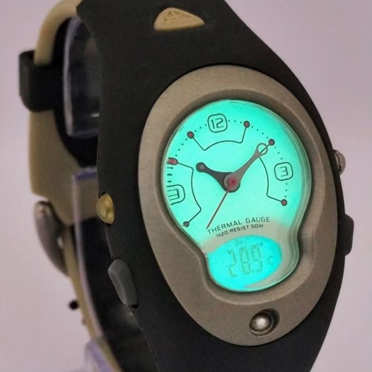 Jam Tangan Nike ACG Thermal Gauge Ambient Frozen WAOO01 007 Ana-Digi Vintage Rare 00s Good Condition