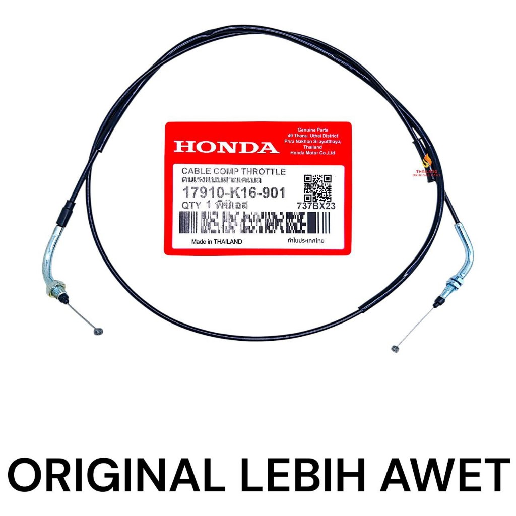 Kabel Gas Original Beat FI Kasar / Scoopy Esp Lama Velg 14 17910-K16-901 Asli Honda Thailand KD737