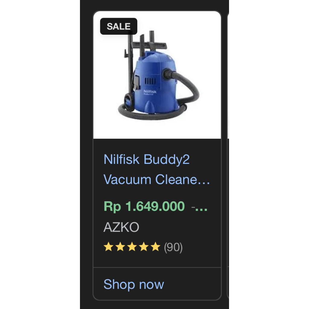 Secondhand Vacuum Cleaner NILFISK BUDDY 2