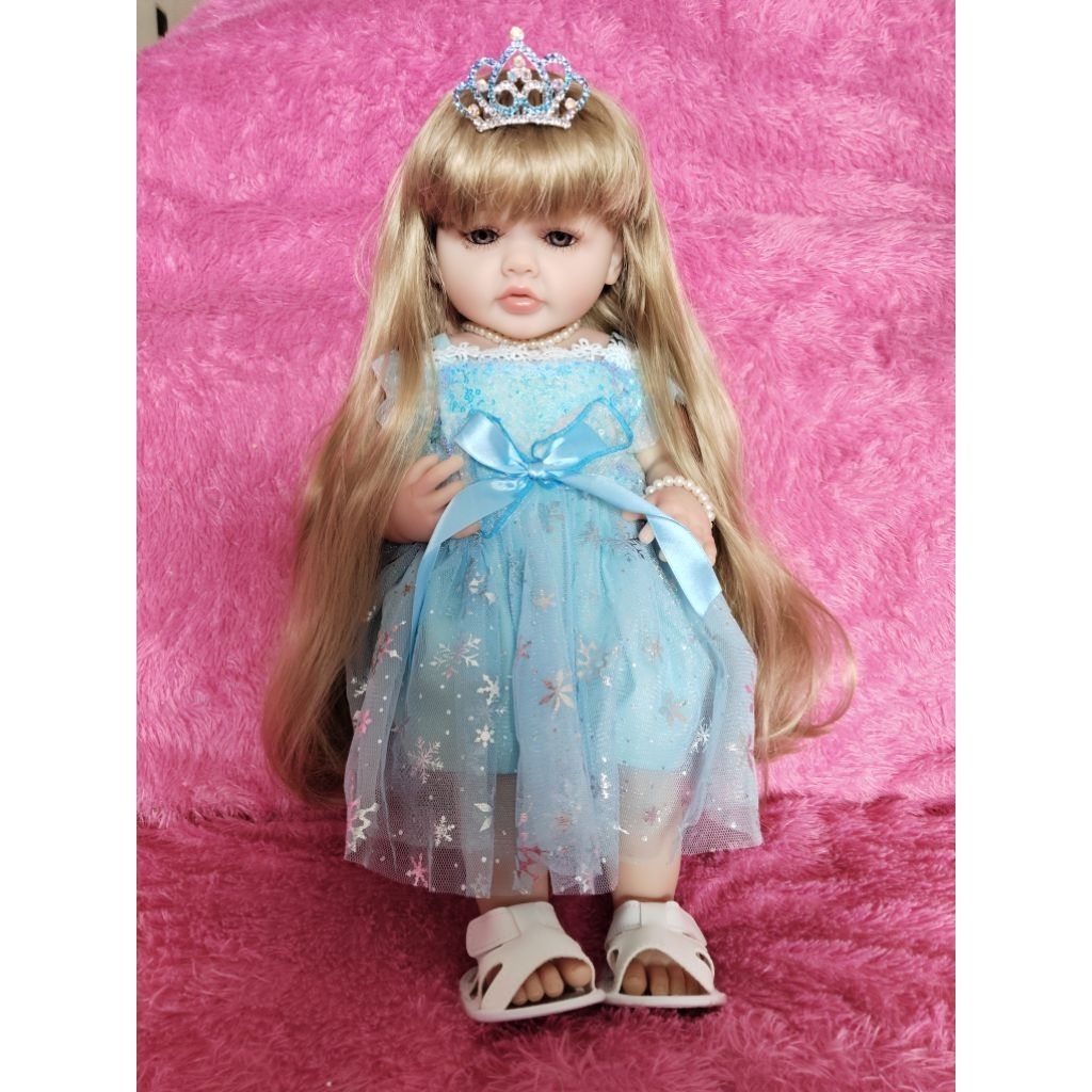 (Ready Stock) BONEKA REBORN BABY FULL SILIKON DOLL BISA MANDI 55CM