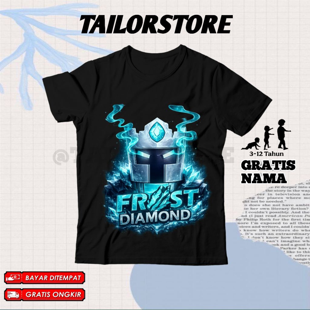(BISA COD) Kaos Anak Motif Frost Diamond MLBB / Baju Anak Atasan Karakter FROST DIAMOND Terkeren You