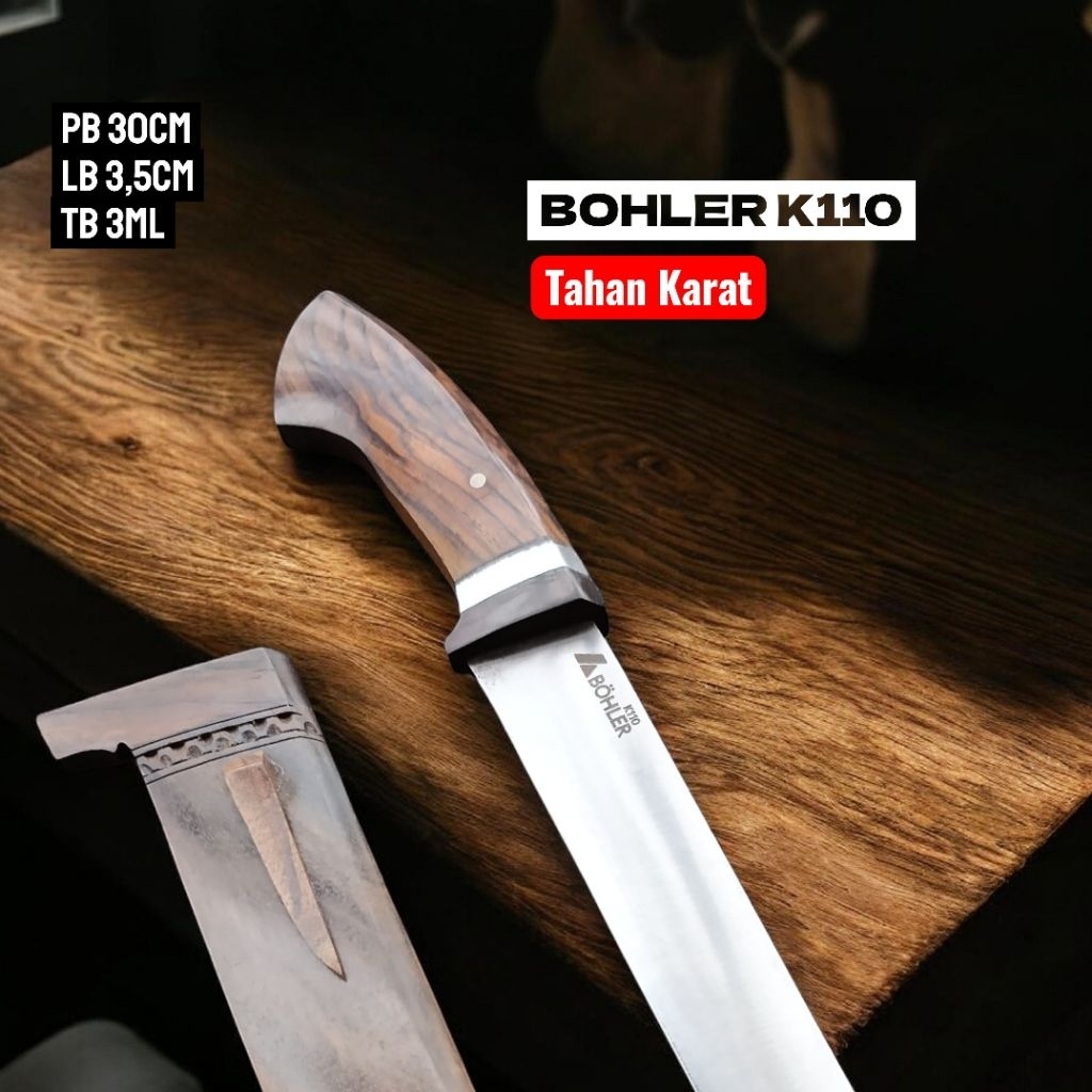 Pisau Dapur Bohler K110 Baja Modern Asli Tahan Karat
