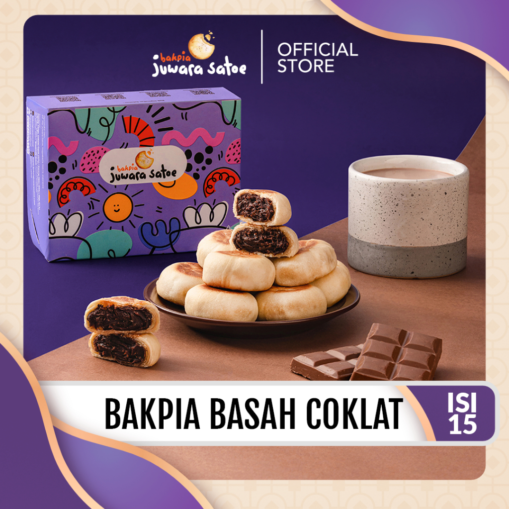 BAKPIA JUWARA SATOE [ Isi 15 ] Bakpia Basah Coklat - Oleh Oleh Khas Jogja