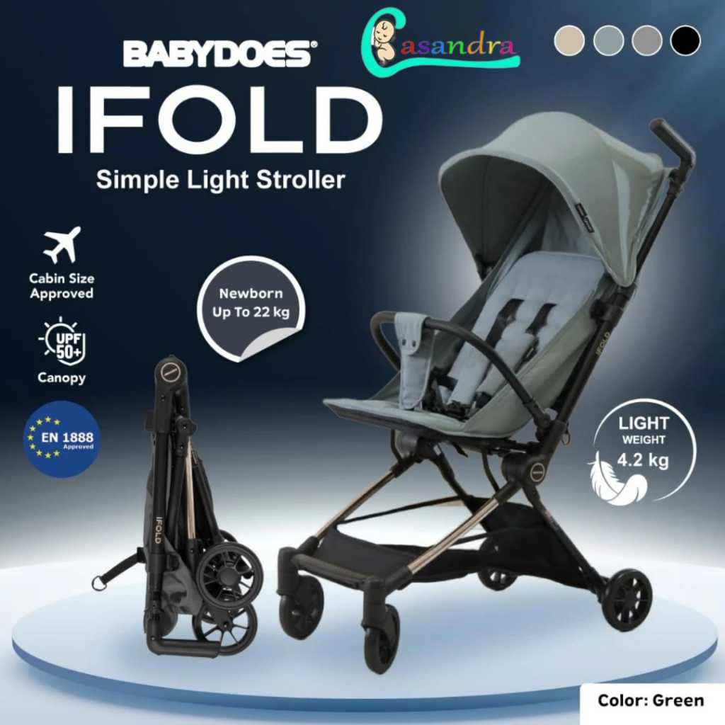 Babydoes Stroller Ifold Simple Light Stroller Cabin Size / Stroller Baby Does / Kereta Dorong Bayi