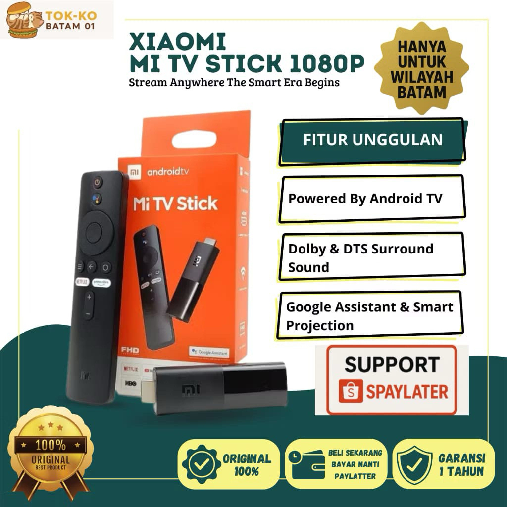 MI TV STICK FHD ANDROID TV STICK 9.0 GARANSI - BATAM