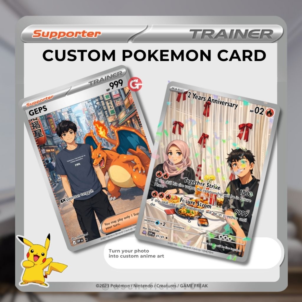 Custom Kartu Pokemon Bebas Request