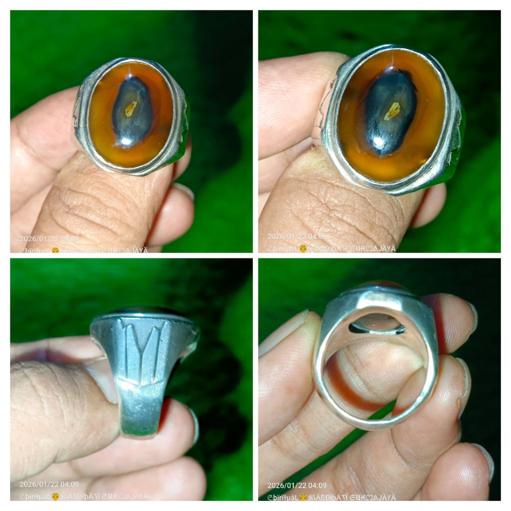 CINCIN PERAK BATU AKIK BAHARI