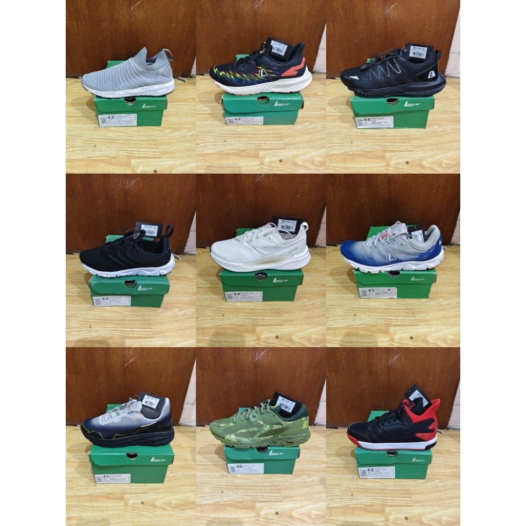 Sepatu League Hitam Putih Kumo Volkov Roshe Running Shoes Cowo Lari Pria Original