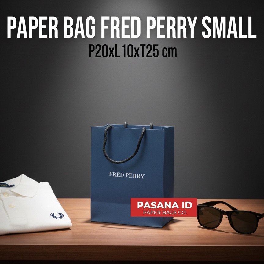 Grosir Paper bag fred perry small tas kado hadiah hampers