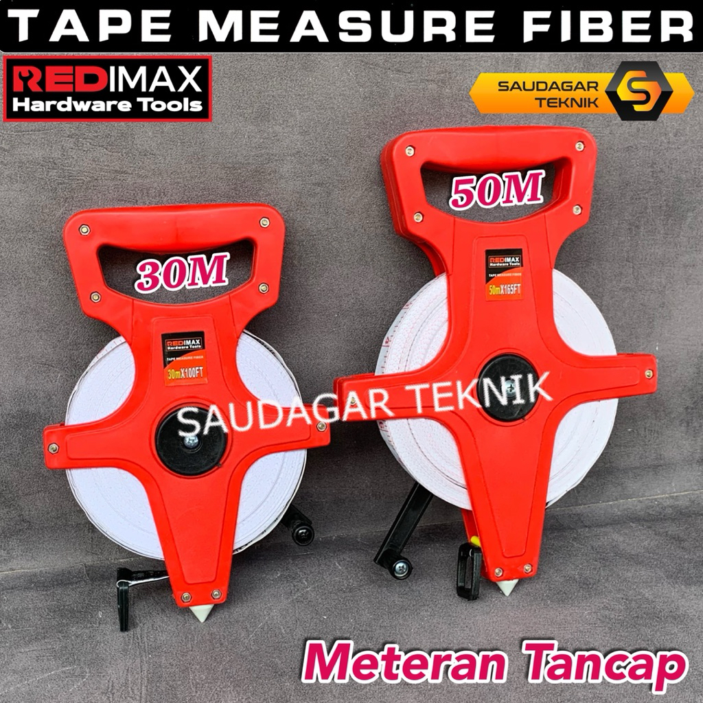 REDIMAX Meteran Tancap 30 Meter 50 Meter Meteran Tanah Meteran Roll 30M 50M
