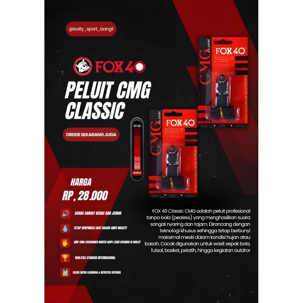 PLUIT WASIT CMG CLASSIC FOX 40