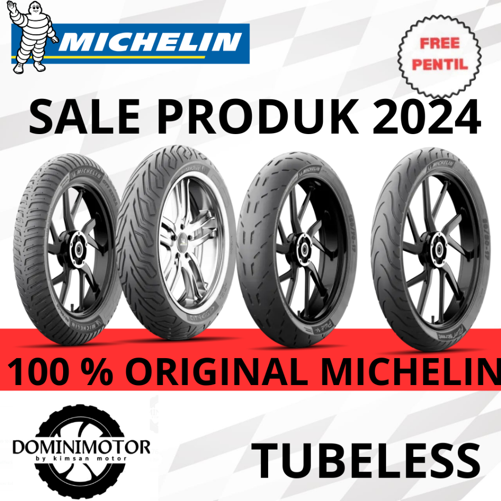 Ban Motor Michelin Tubeless Pembuatan 2024 120/70-13 110/70-11 100/80-17 100/90-14 Tubeless Ban Moto