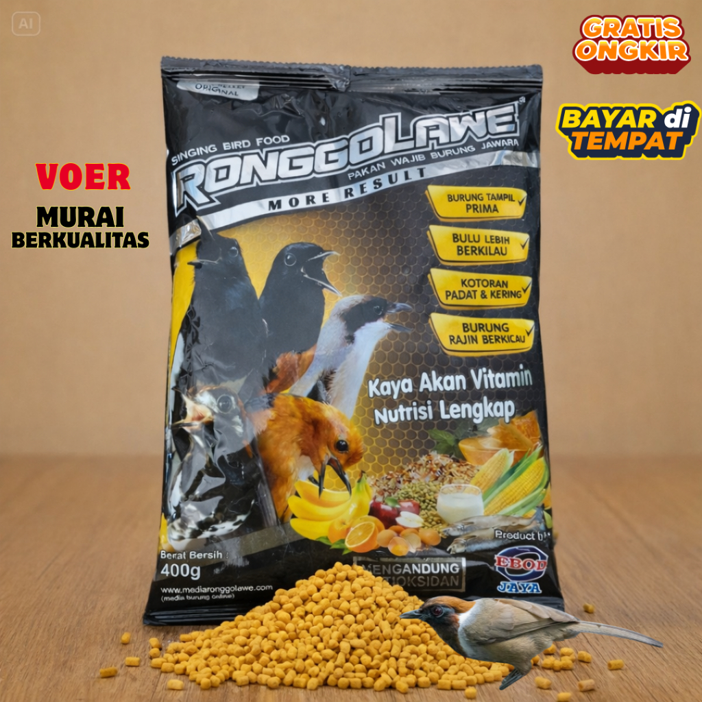 Ebod Jaya Voer Ronggolawe Original 400gr Pakan Burung Ebod Jaya / Voer Ronggolawe