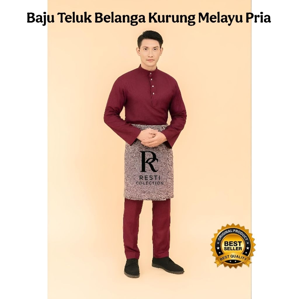 Baju Teluk Belanga Dewasa Pria | Kurung Melayu Pria | pakaian adat khas melayu