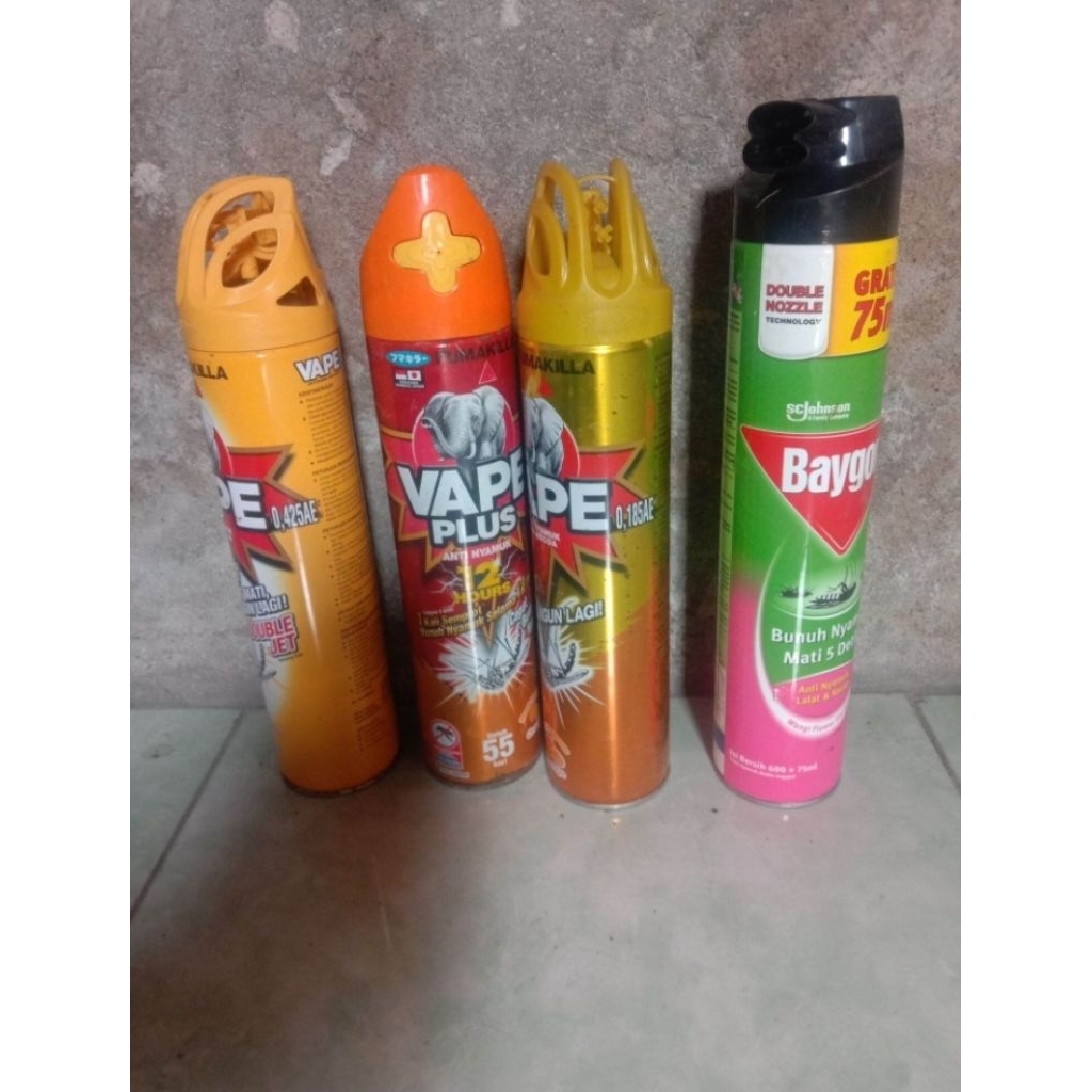 Kaleng Bekas Semprotan Nyamuk Hit Baygon Vape