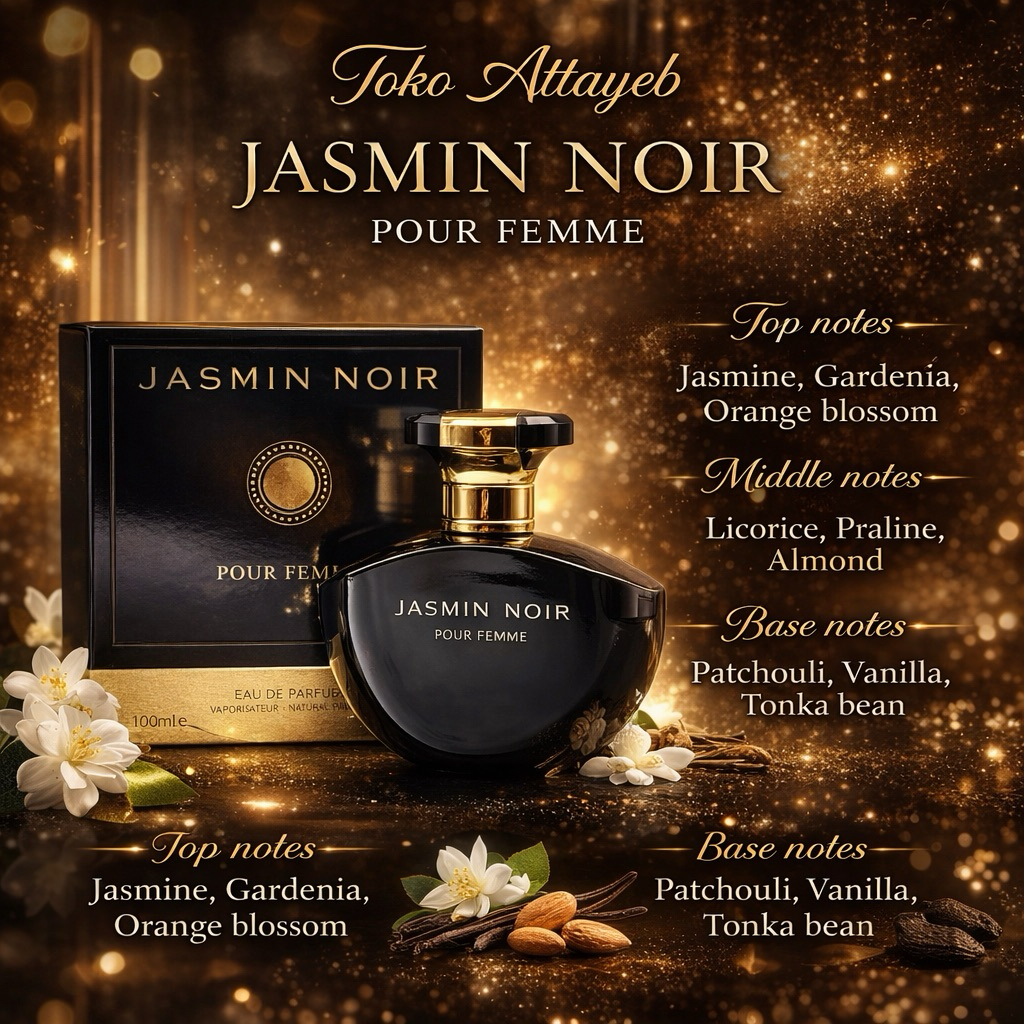 Parfum Fragrance World Jasmin Noir Pour Femme EDP 100ml Origenal Bersegel dupe Bvlgari Jasmin Noir
