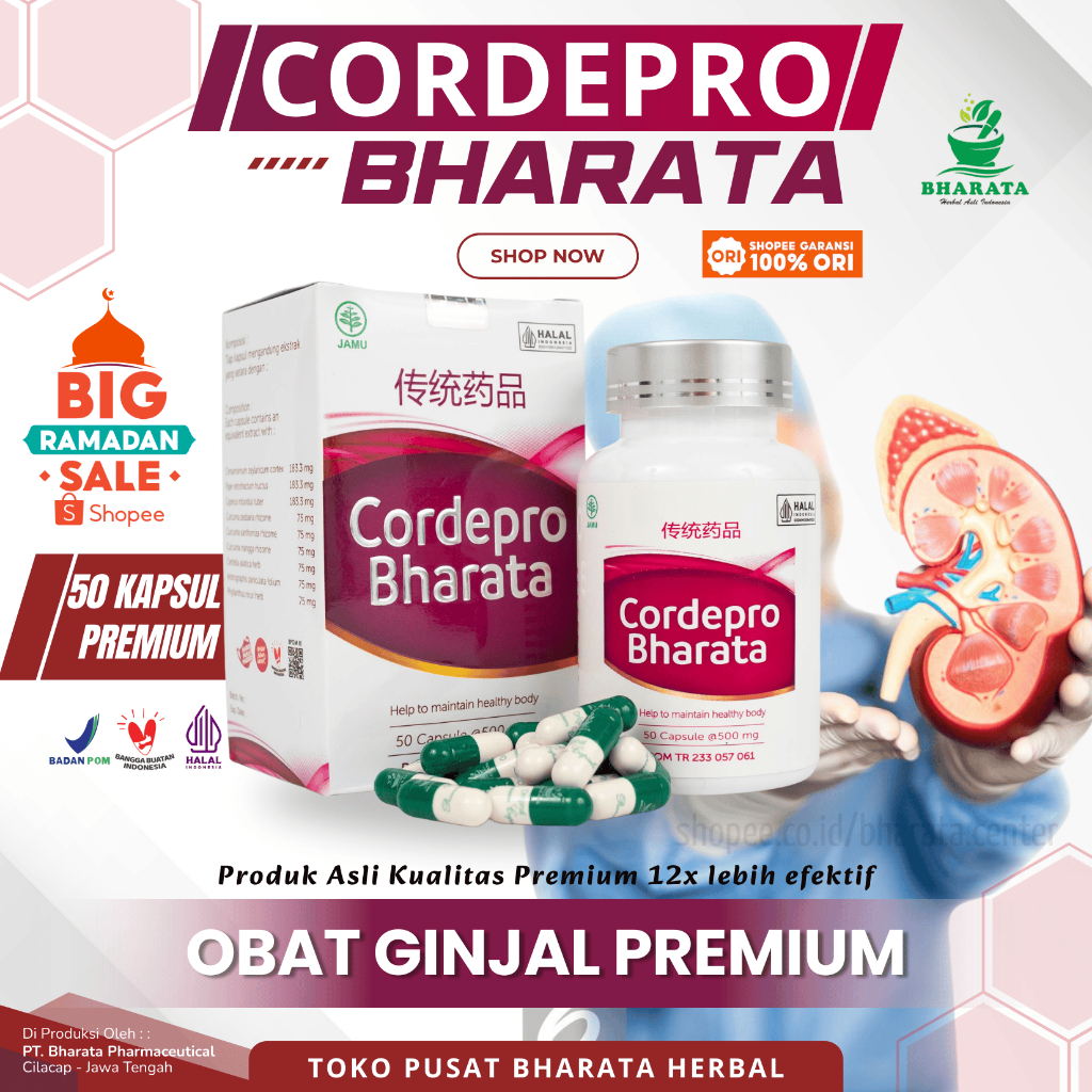 Obat Ginjal Premium - Cordepro Bharata [Membantu Mengembalikan Fungsi Ginjal]