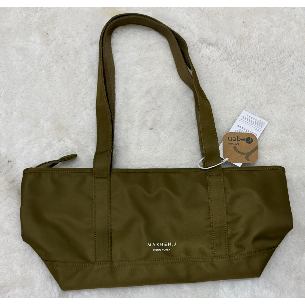 MHJ Tote Bag Nylon Shoulder Bag Khaki Premium Fashion Bag Korea