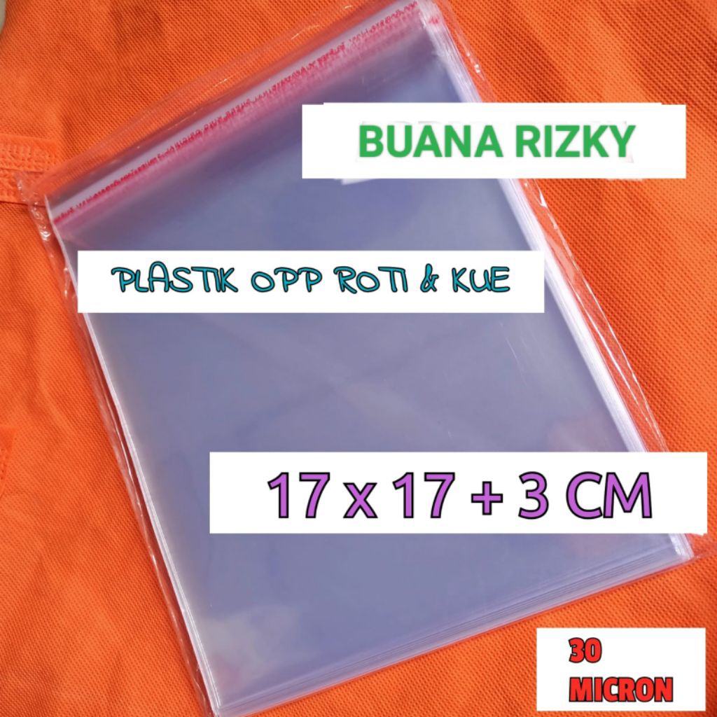 Plastik Opp 17x17 Roti Manis - Plastik Opp 17 x 17 Souvenir & Bakery