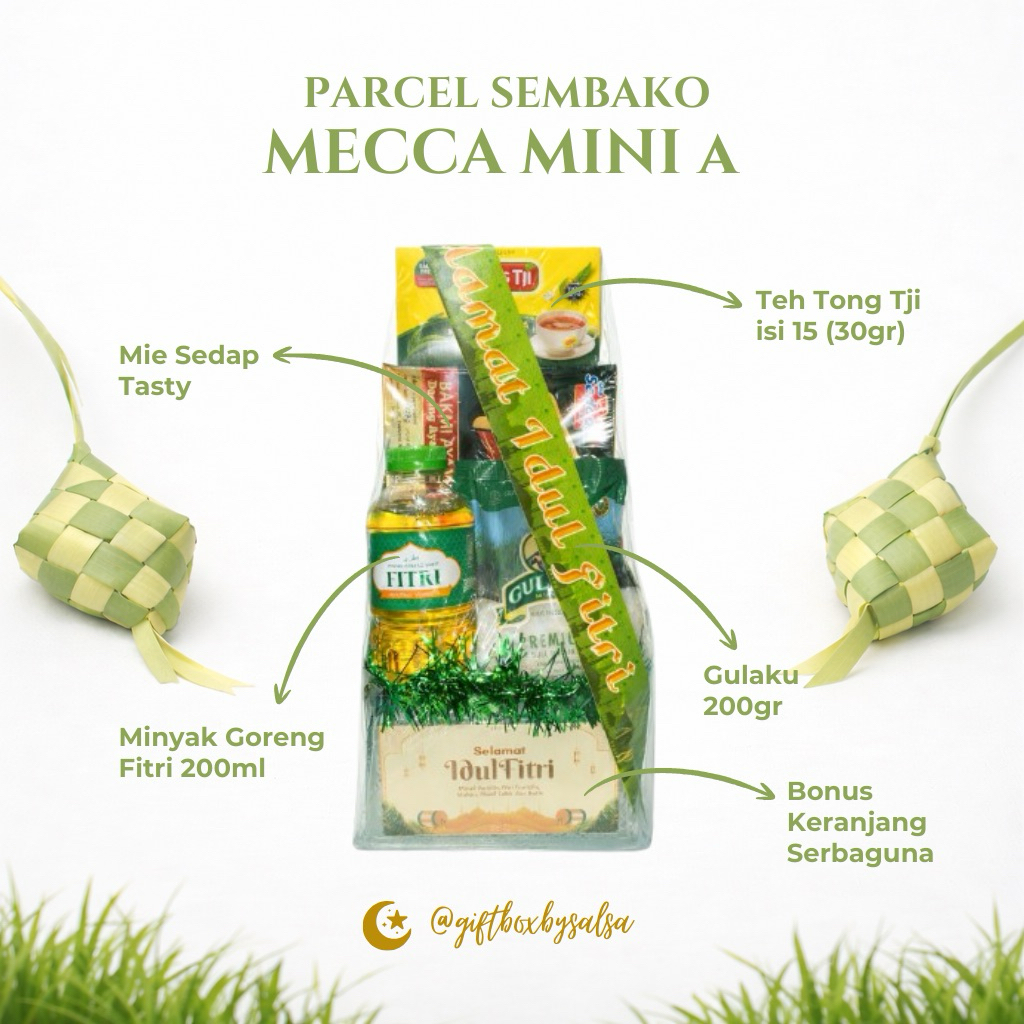 Parcel Lebaran Mini Sembako Murah [KODE MECCA A] / Paket Sembako / Hampers Lebaran / Parcel Sembako 
