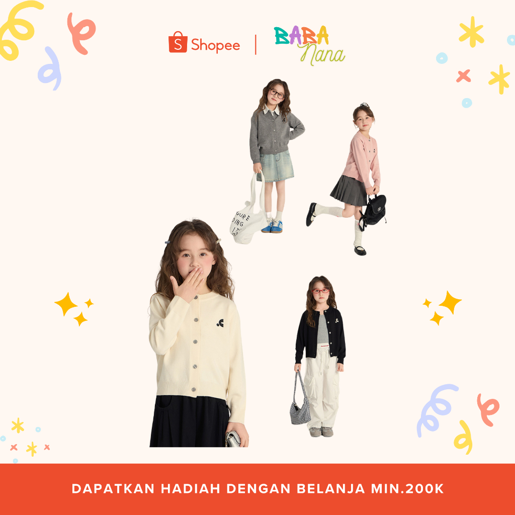 BabaNana Cardigan Anak Cardigan Rajut Anak Cewek AMBB-GS15