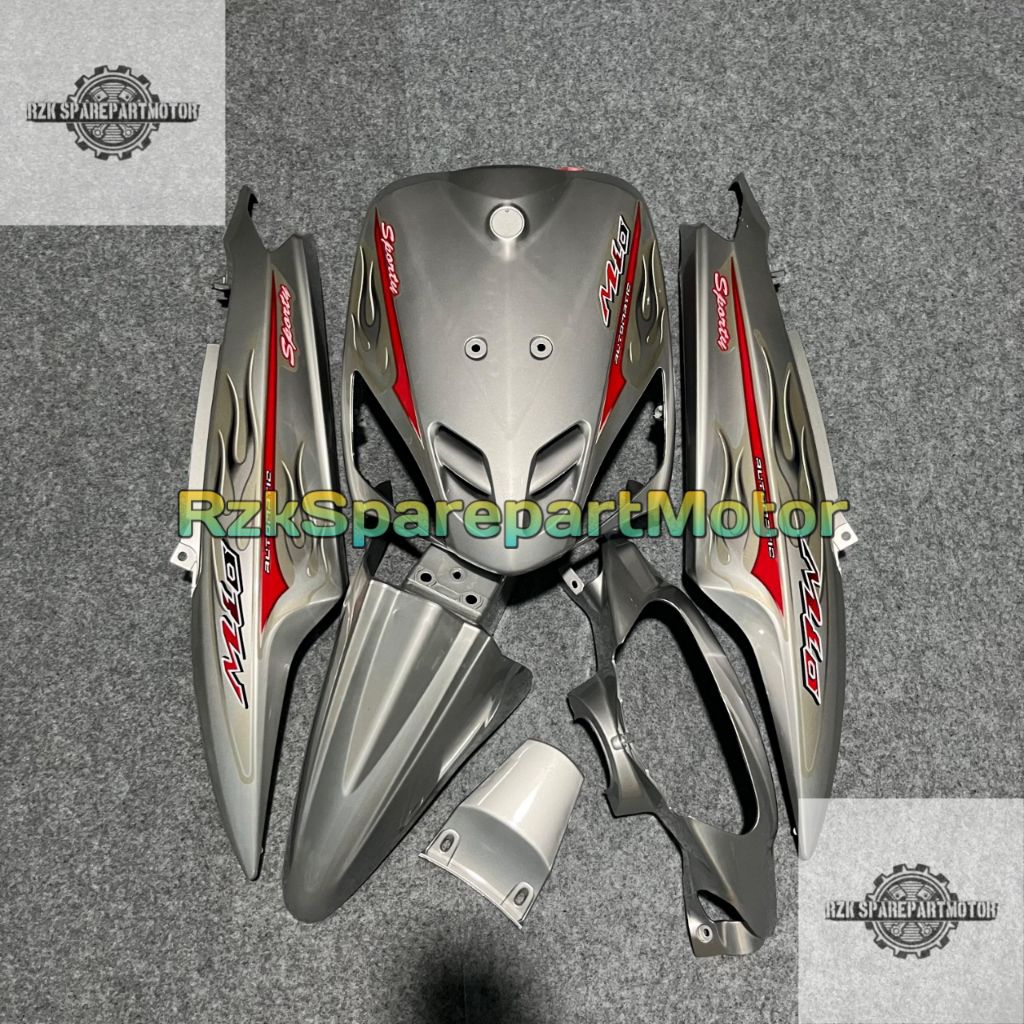 Full Body Halus Yamaha Mio Sporty Sporti Silver Plus Striping Api Model Tahun 2006P/Mio Sporty 2003-