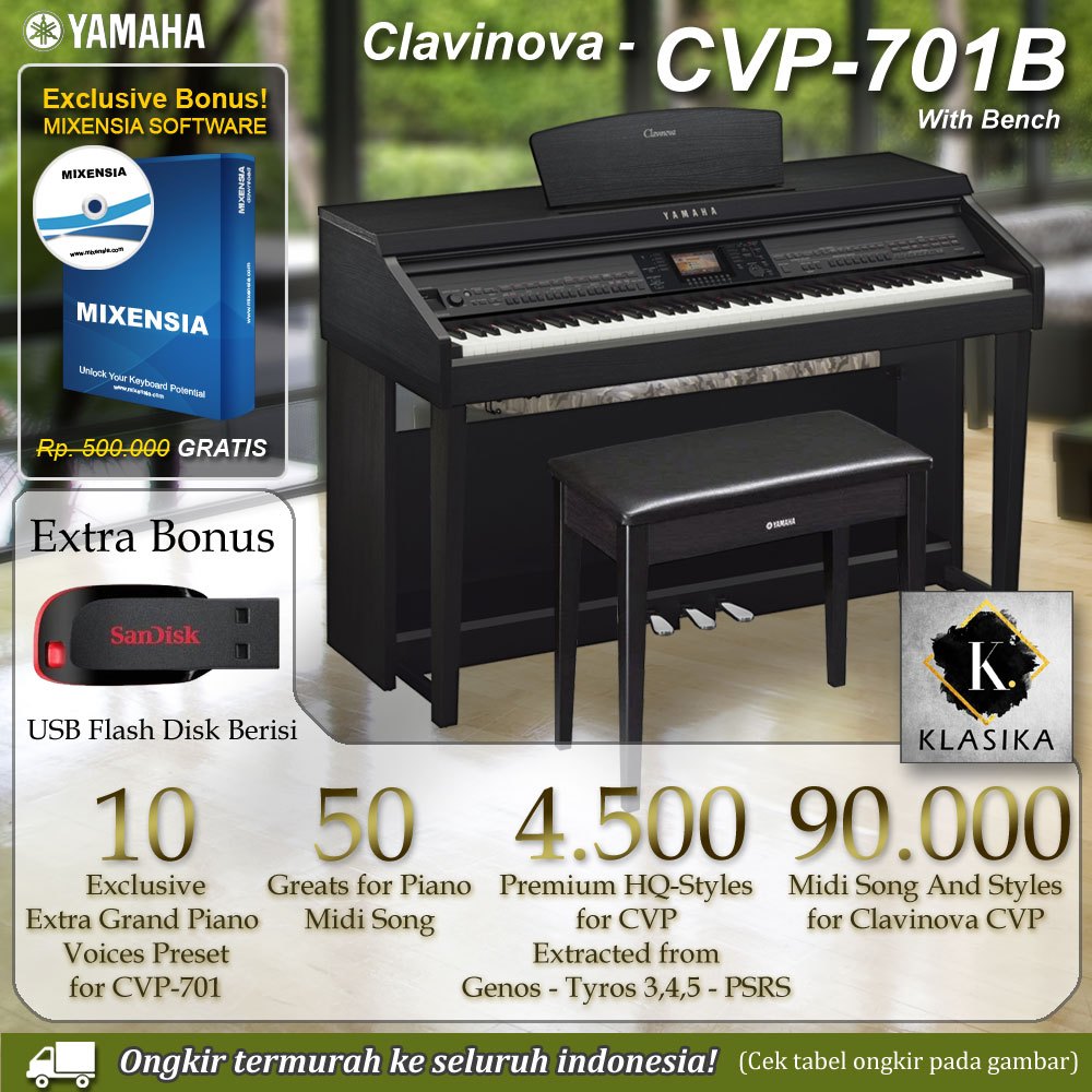 Yamaha Clavinova CVP 701 / CVP-701 / CVP701 B - Digital Piano