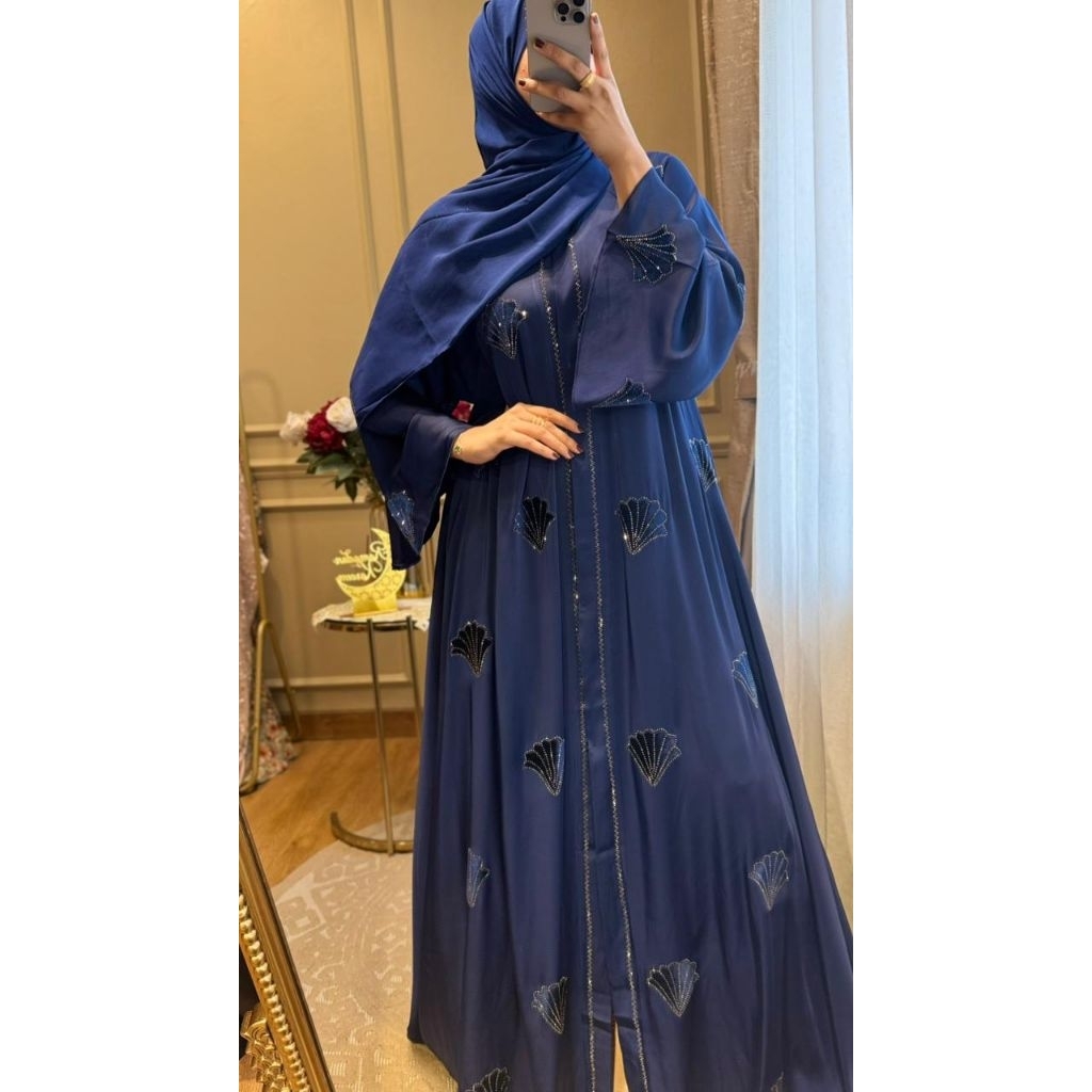 ABAYA DUBAI / ABAYA AFSHEEN NAVY AMBRELLA