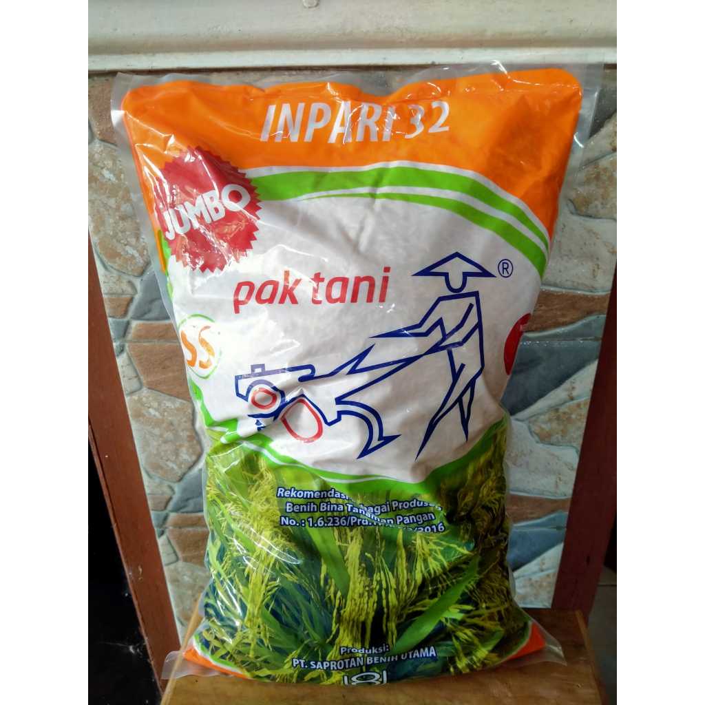 Benih Padi Inpari 32 Pak Tani Jumbo SS 5 kg, Benih Padi Prima, Benih Padi Pak Tani