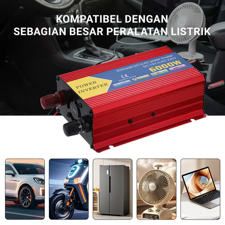 Inverter 6000 Watt Power Inverter DC AC Aki listrik Serbaguna Besaar 6000W Universal Inverter Mobil