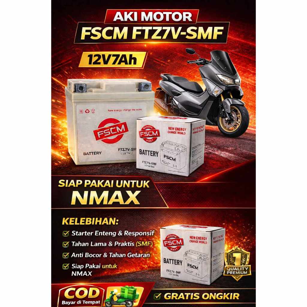 Aki FSCM Ftz7V Aki Kering NMAX