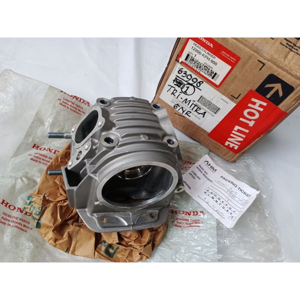 Head Cylinder Kop Honda KARISMA 125 SUPRA X 125 KIRANA Original baru AHM 12200-KPH-900