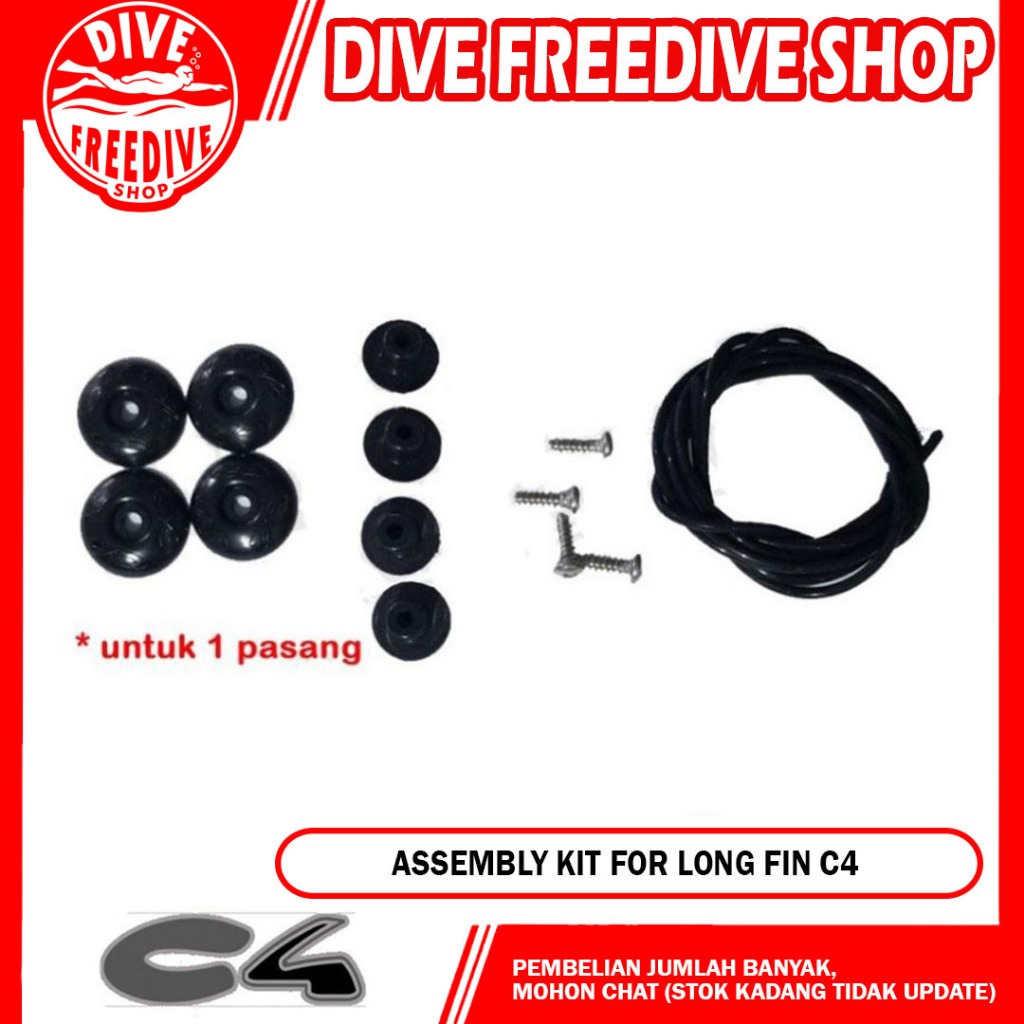 Assembly Kit Long Fin Blade Fixing Set For Fins C4 2PCS Sparepart Kaki Katak Panjang Selam Freedivin