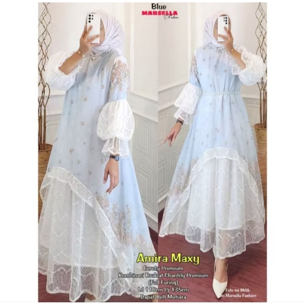 Amira maxy dress gamis ceruty premium