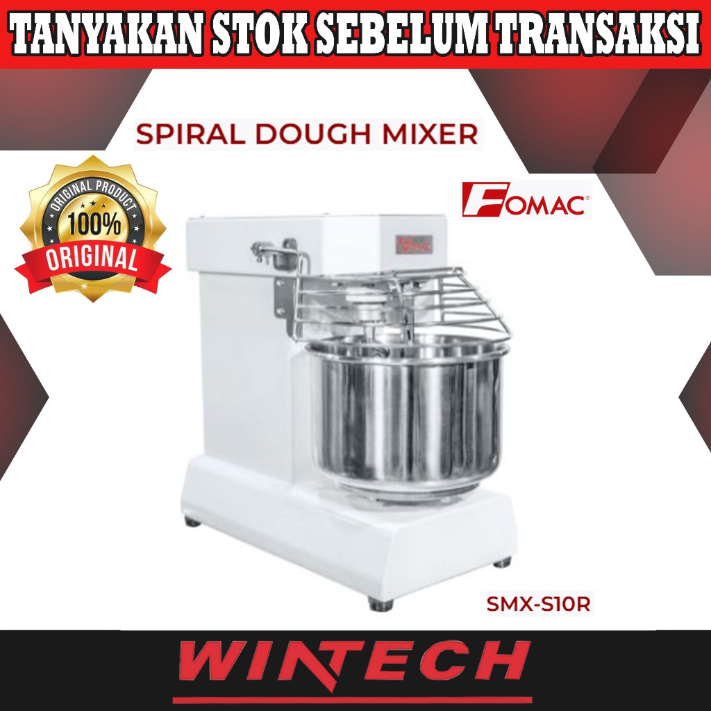 Fomac SMX-S10R Spiral Mixer 10 Liter Pengaduk Adonan Roti Kapasitas Besar Dengan Putaran Ganda SMXS1