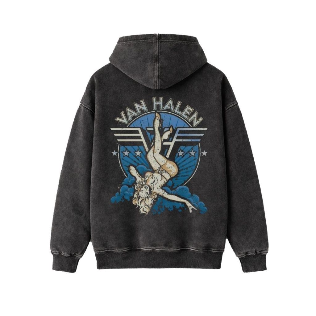 Psycho Crucify "Van Halen" Stone Wash Hoodie | Washing | Jaket | Hoodie Band