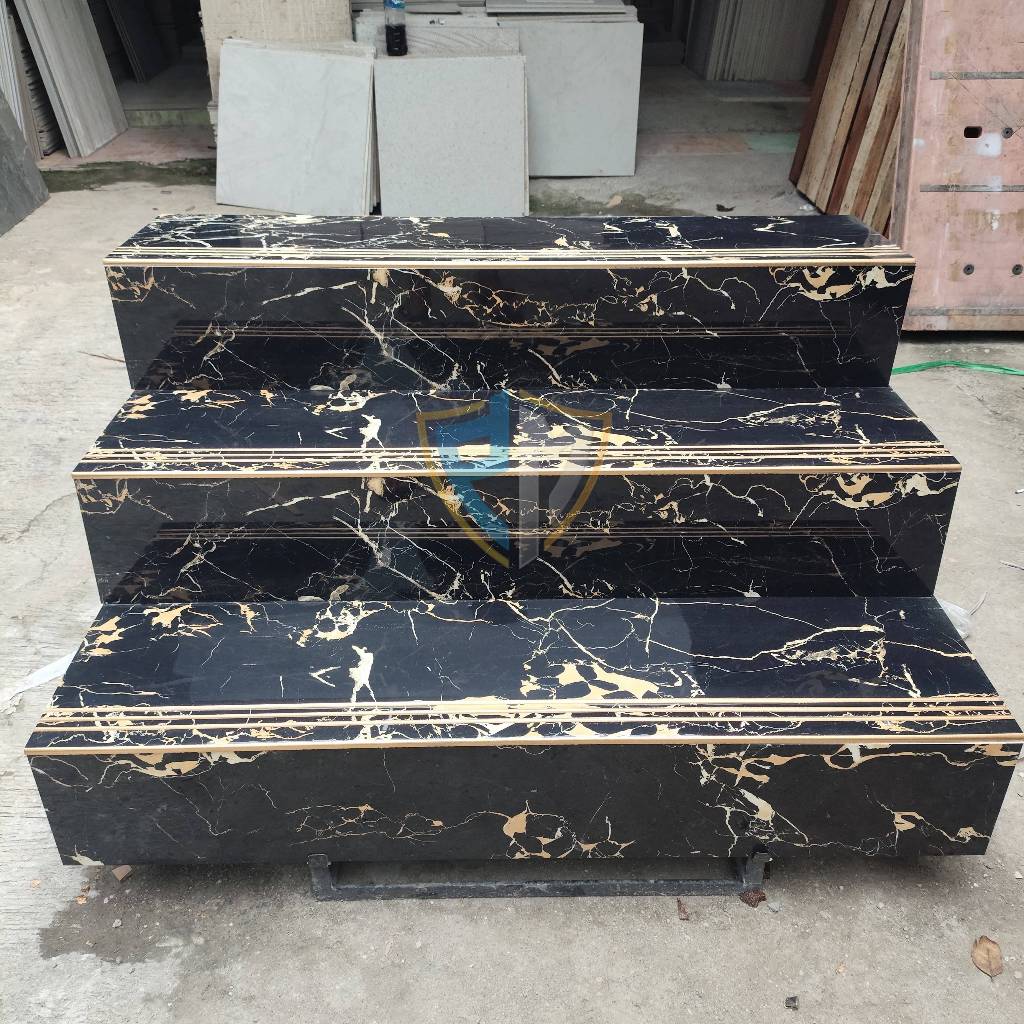 GRANIT TANGGA HITAM MOTIF GLOD