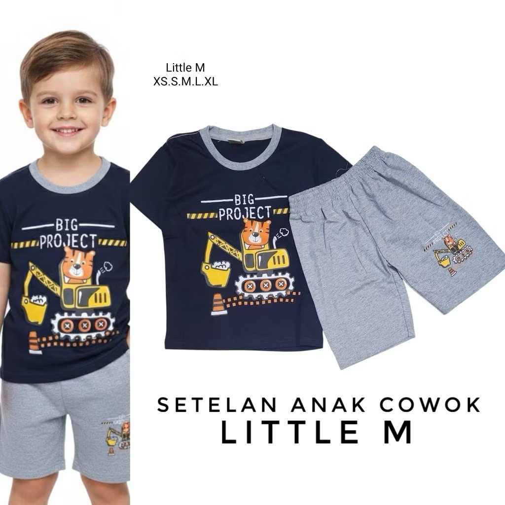 SETELAN ANAK LITTLE M / BAJU SANTAI ANAK COWOK / BAJU SANTAI ANAK / SETELAN ANAK COWOK / SETELAN ANA