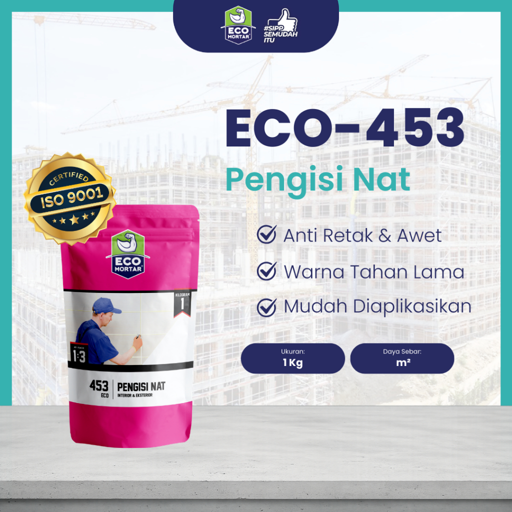 Semen Mortar Instan ECO - 453 Pengisi Nat 1kg
