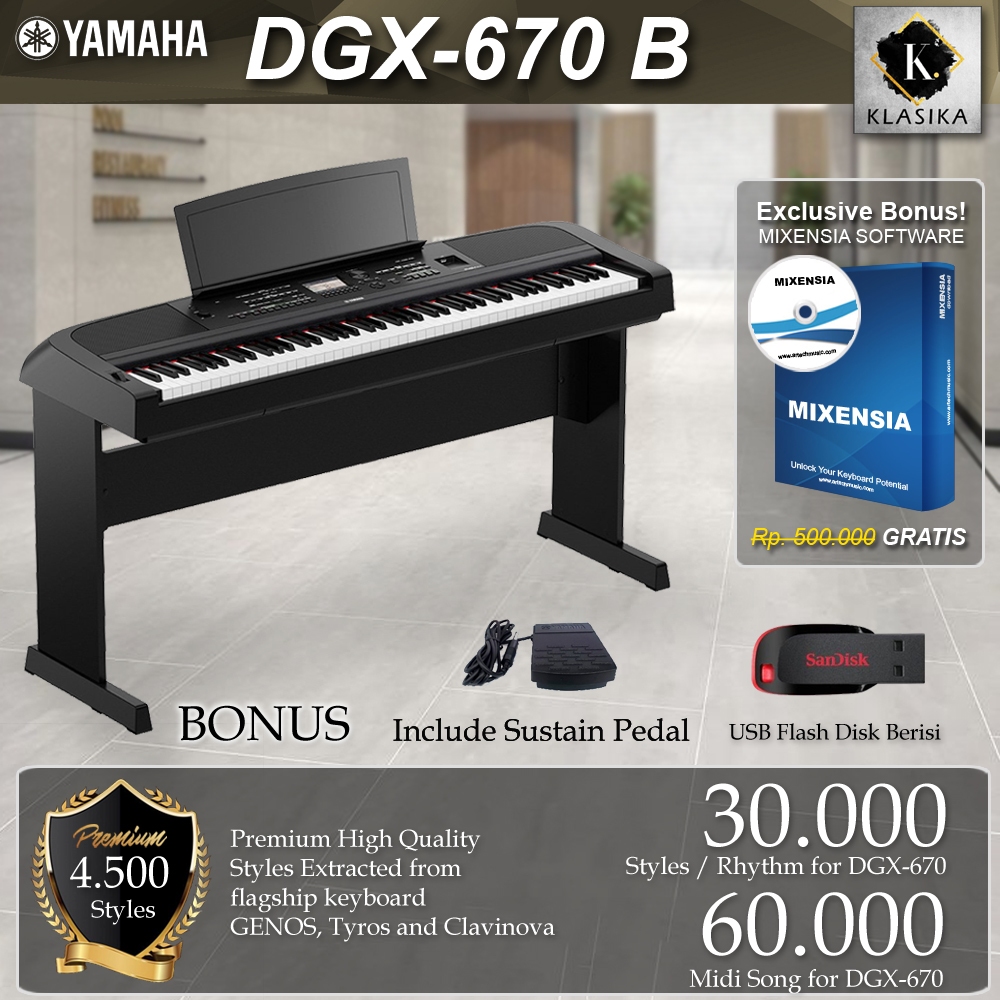 Yamaha DGX670 / DGX 670 Digital Piano (penerus DGX660 660