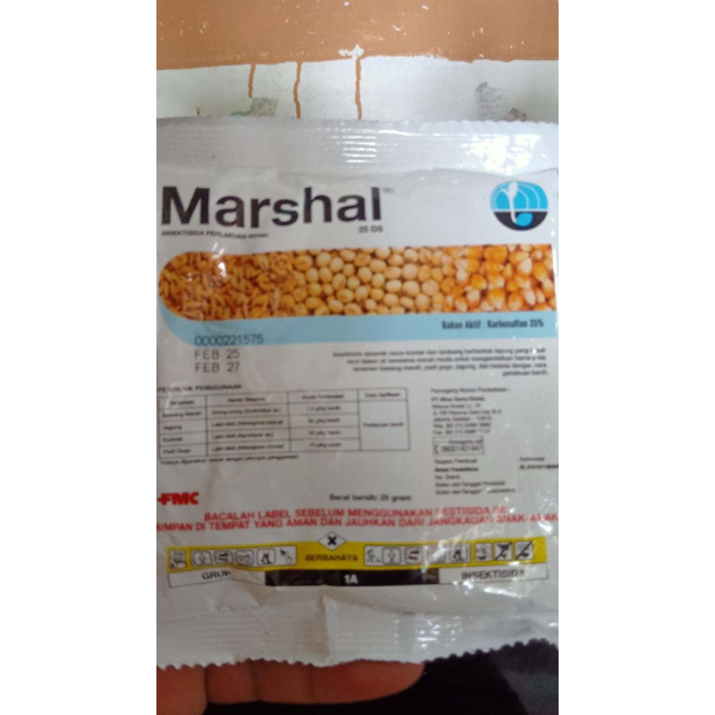 100 Gram Insektisida Marshal 25DS Bubuk - Efektif Sistemik, Pengendali Hama Padi